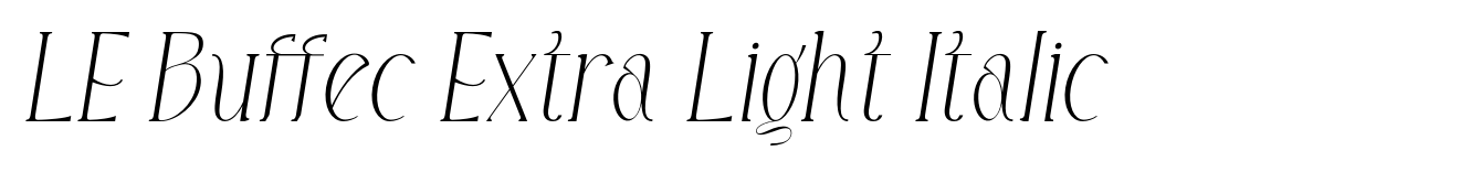 LE Buffec Extra Light Italic